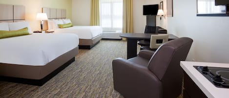 In-room safe, desk, laptop workspace, iron/ironing board