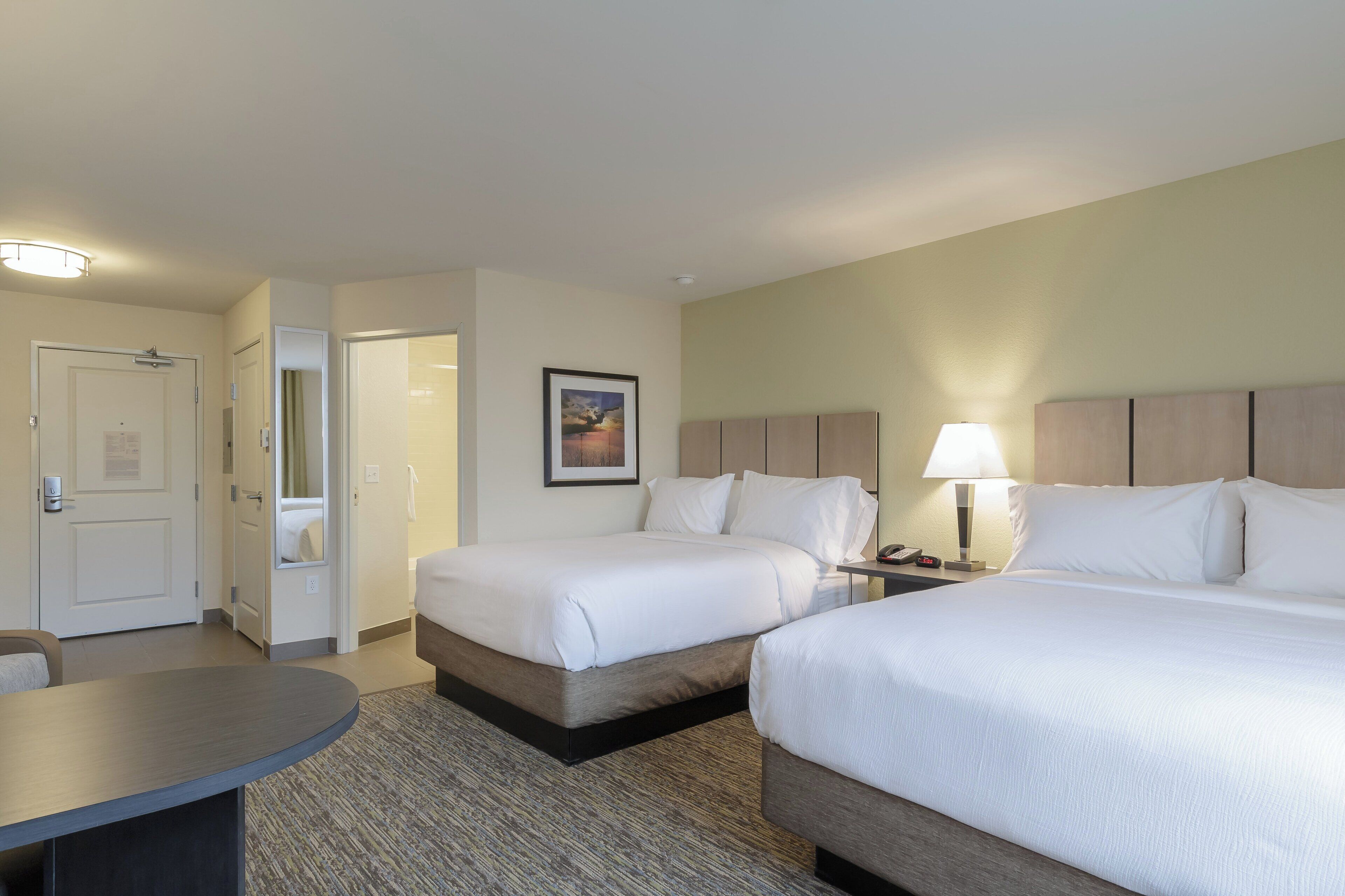 studio suite, 2 queen beds | desk, iron/ironing board, free cots/infant beds, rollaway beds