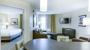 Suite, 1 King Bed | 1 bedroom, in-room safe, desk, laptop workspace