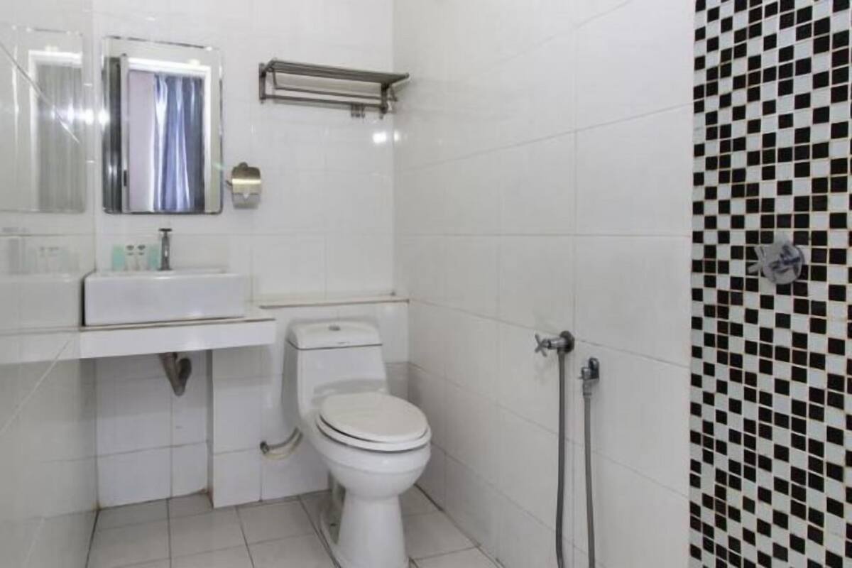 Shower, rainfall showerhead, hair dryer, bidet