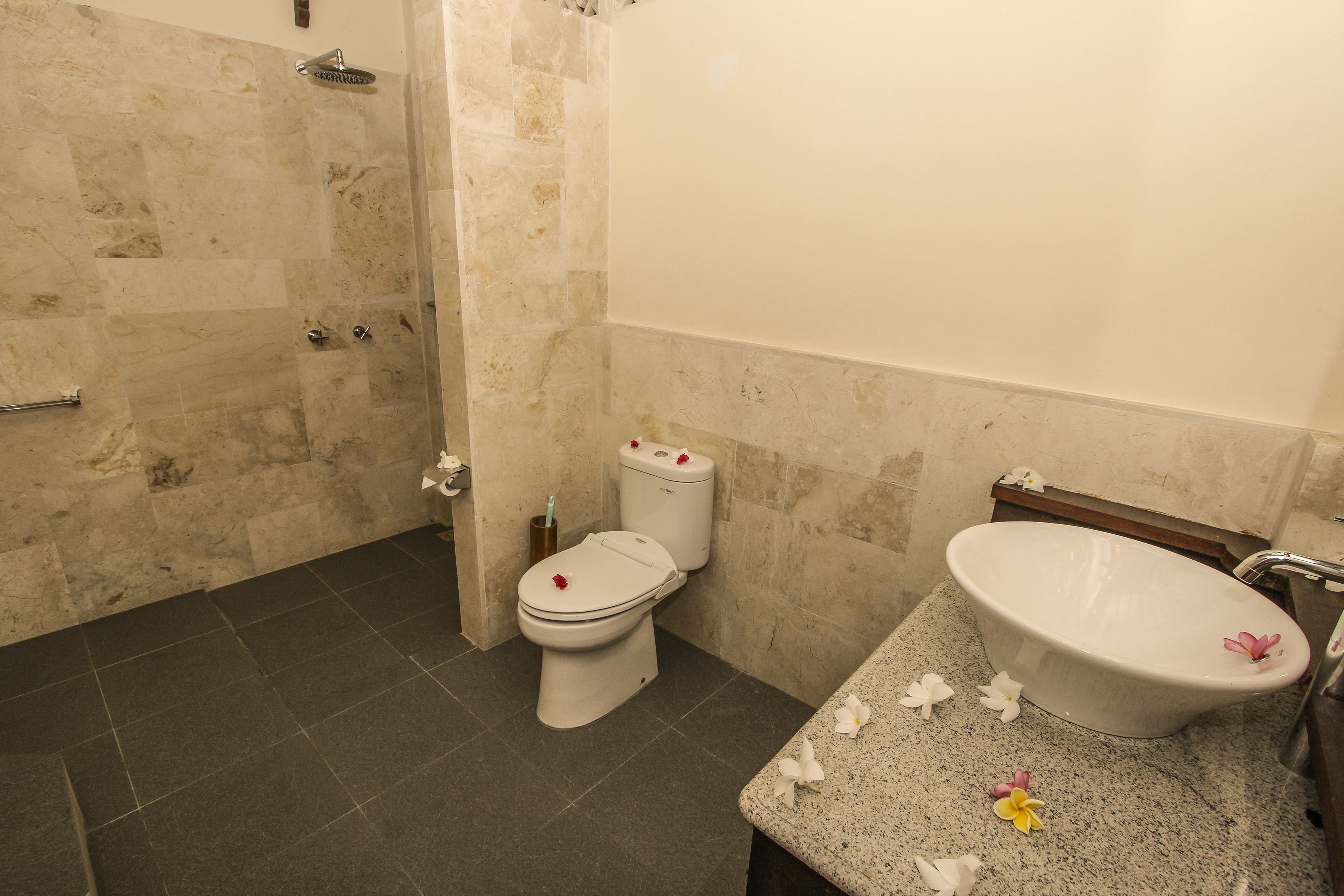 family room | bathroom | free toiletries, hair dryer, towels