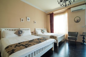 Desk, blackout curtains, rollaway beds, free WiFi
