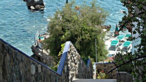 Privat strand og strandbar