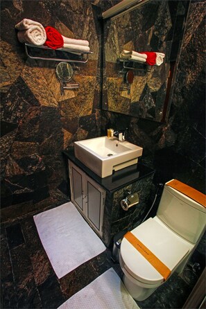Shower, rainfall showerhead, designer toiletries, hair dryer - Hotel Travellers Nest (Kandy)