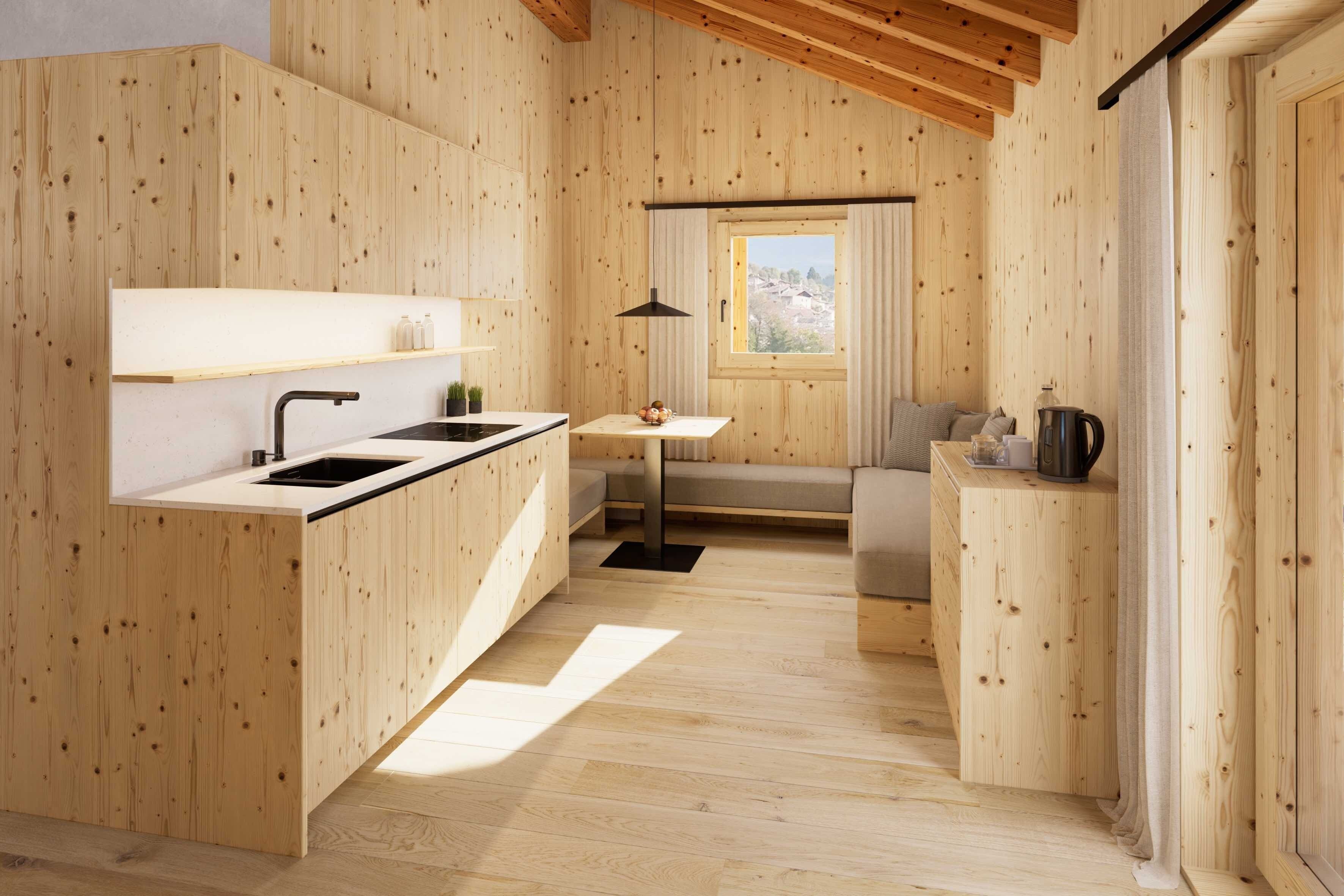 Chalet, Badewanne | Wohnbereich | Flachbildfernseher