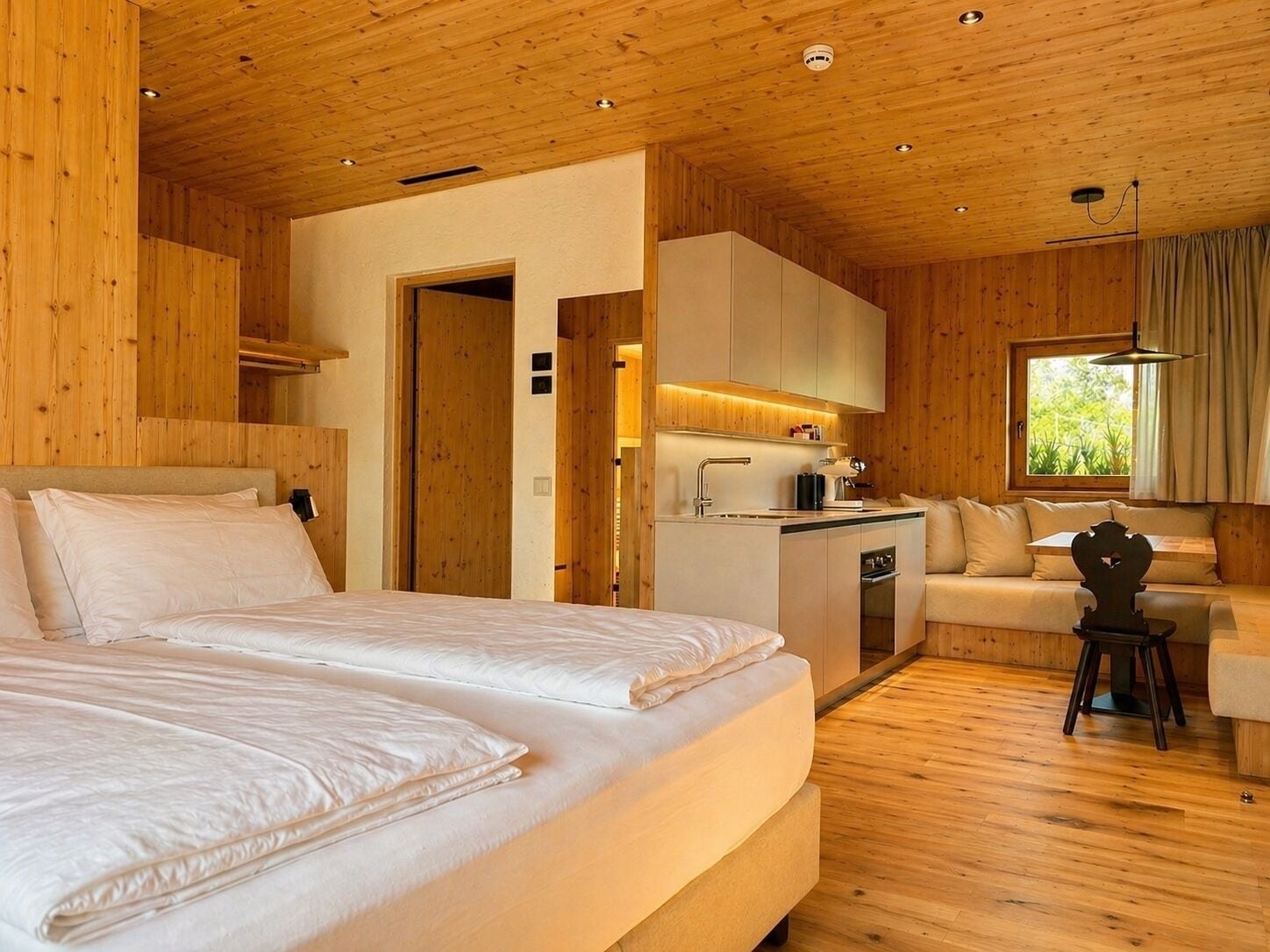 Chalet, Sauna | Living area | Flat-screen TV