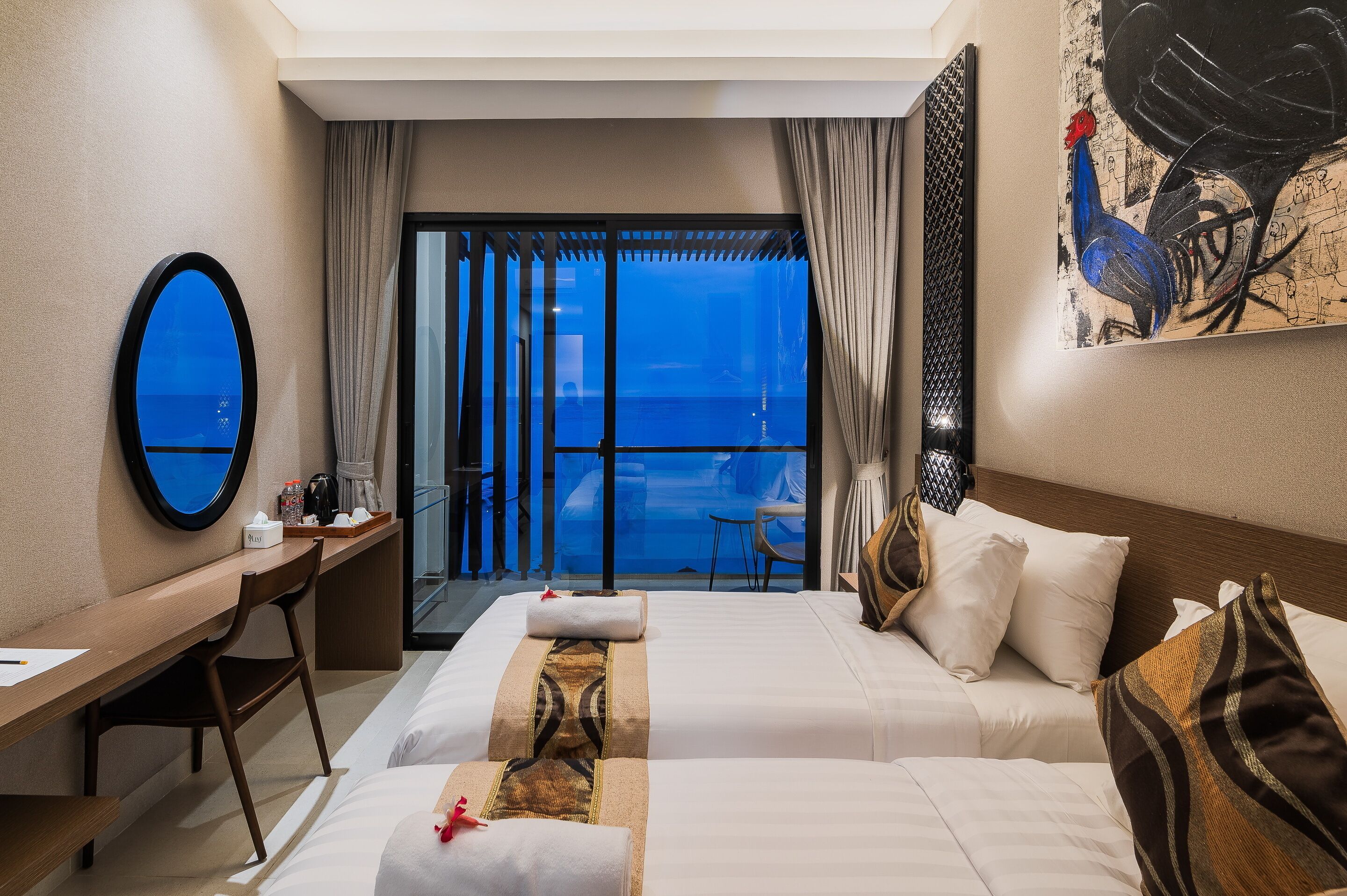 deluxe premium twin with sea view | 1 bedroom, in-room safe, desk, free wifi