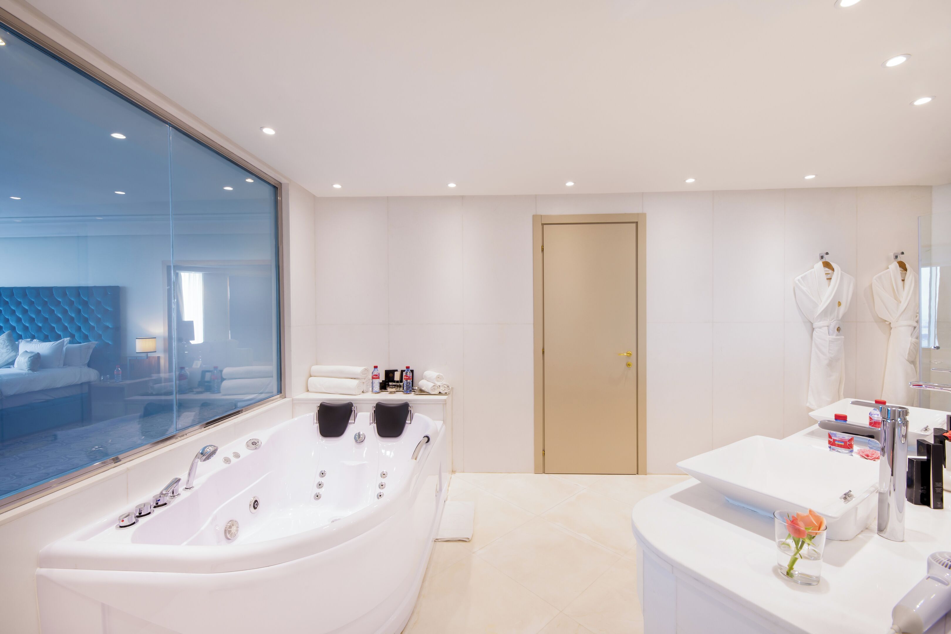 Royal Suite, 1 King Bed | Bathroom | Separate tub and shower, rainfall showerhead, free toiletries