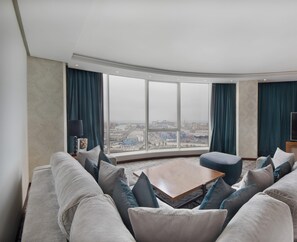 Royal Suite, 1 King Bed | Living area | LED TV - Grand Mogador City Center (Casablanca)