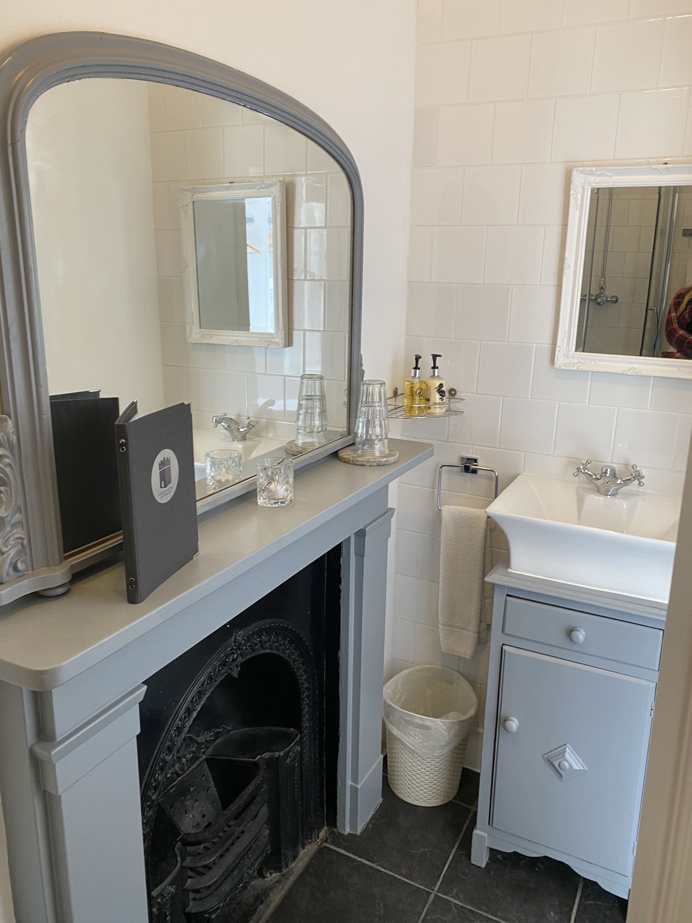 standard double room (small room 6) | bathroom | shower, designer toiletries, hair dryer, bathrobes