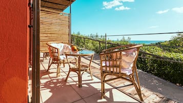 Deluxe-Doppelzimmer, Meerblick | Blick vom Balkon