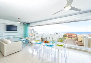 Apartment, 2 Bedrooms | Living area | 40-inch flat-screen TV with satellite channels, LCD TV