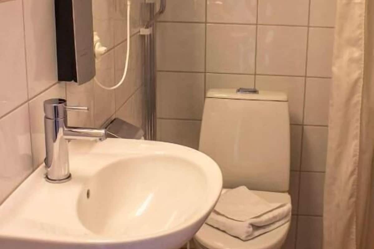 double room - pets allowed | bathroom | shower, hair dryer, towels