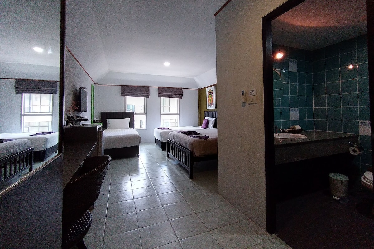 1 habitación y ropa de cama de alta calidad