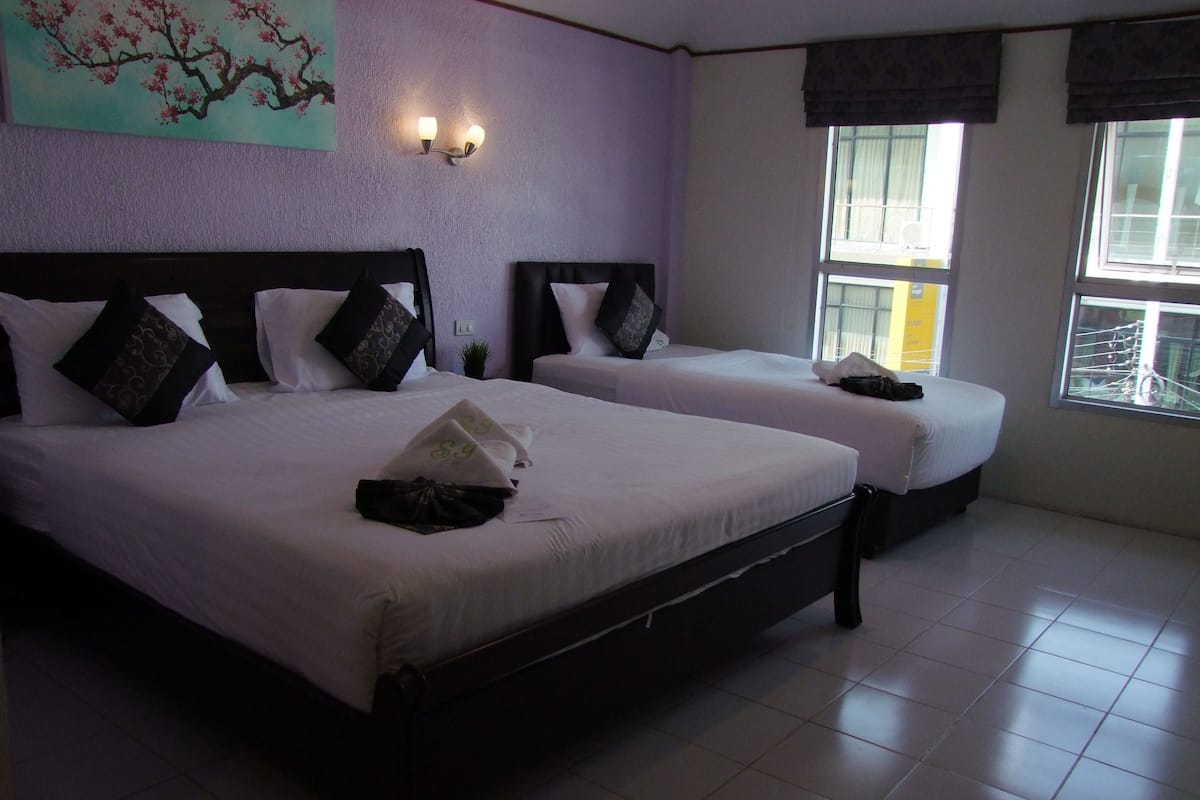 1 habitación y ropa de cama de alta calidad