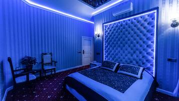 Premium bedding, soundproofing, iron/ironing board, rollaway beds