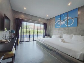 Pool View Twin Room | Rollaway beds, free WiFi - The Bike Loft Family Hostel (Hua Hin)