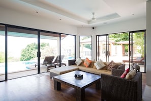Panoramic Villa, 4 Bedrooms, Sea View | Living room - 4 Bedroom Sea View Villa Suay Paap SDV262-By Samui Dream Villas (Koh Samui)