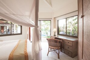 3 Bedrooms Pool Villa, Sea View | 3 slaapkamers, verduisterende gordijnen, een strijkplank/strijkijzer