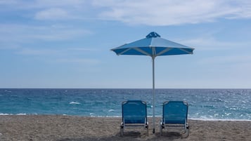 Vila, 2 kamar tidur, kolam renang pribadi, pemandangan laut (Nikos) | Pantai | Pantai di sekitar