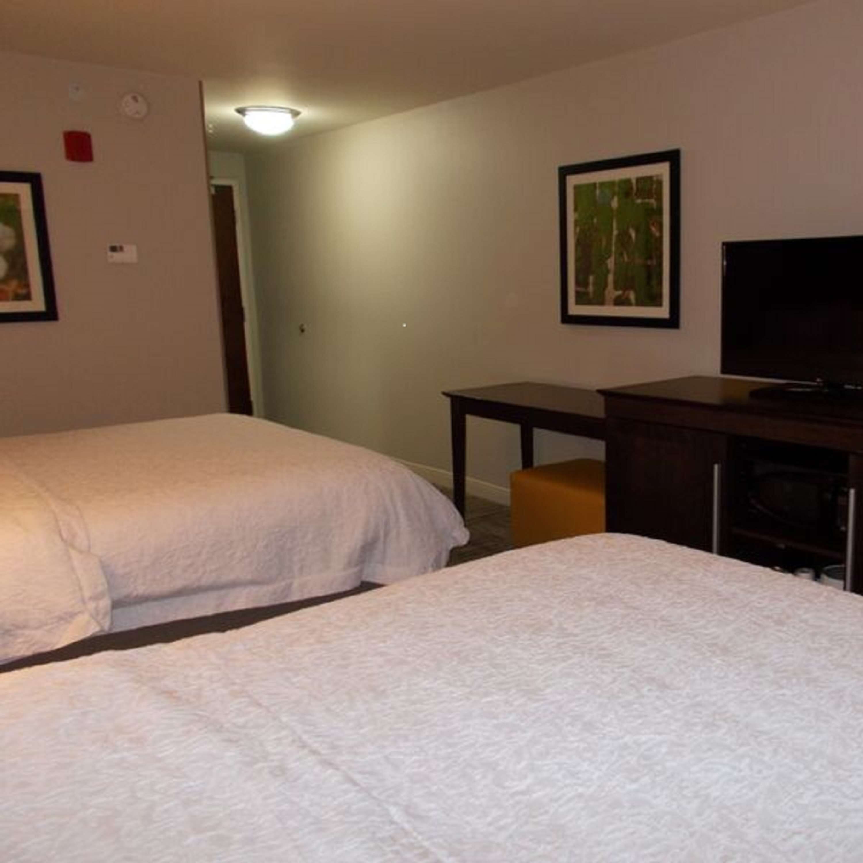 room, 2 queen beds, non smoking, refrigerator & microwave | desk, iron/ironing board, free cots/infant beds, free rollaway beds
