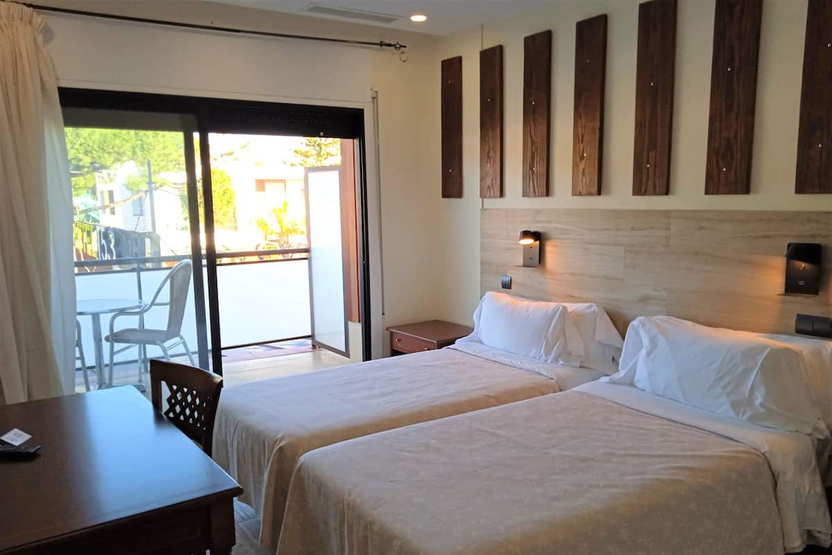 Double Room, 2 Single Beds, Terrace | In-room safe, desk, blackout curtains, iron/ironing board