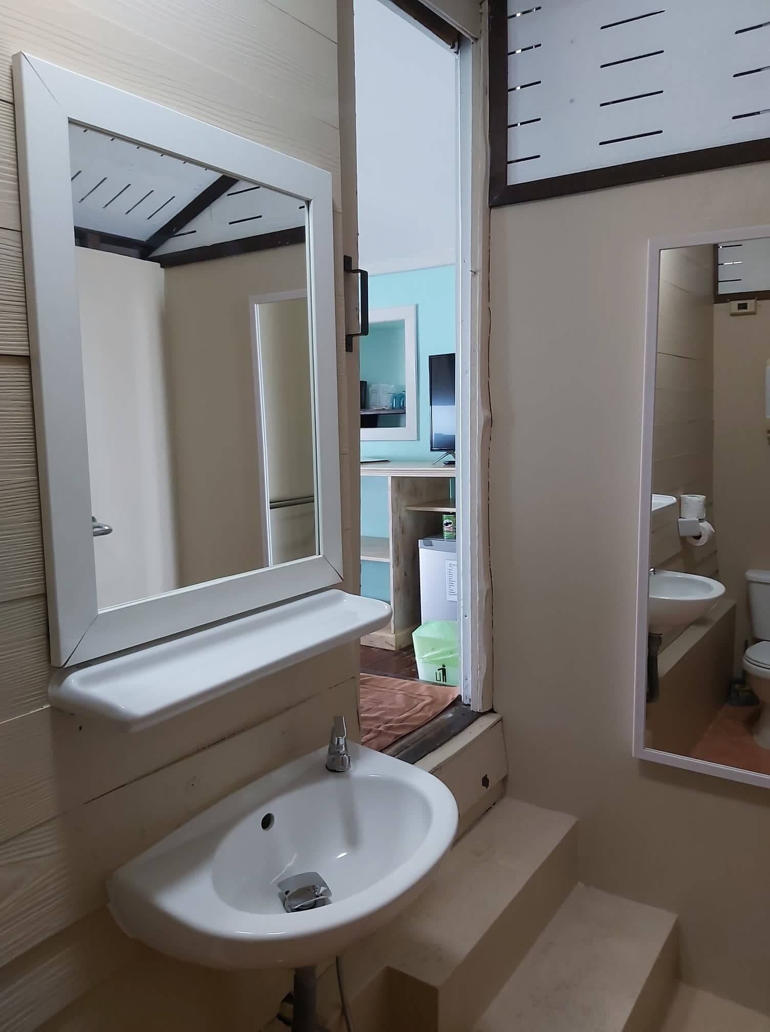 panoramic cabin, balcony, partial ocean view | bathroom | free toiletries, towels