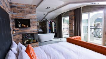 Premium bedding, down comforters, Select Comfort beds, in-room safe