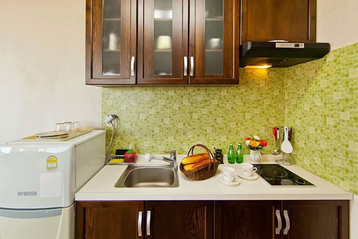 Standaard appartement (15PY, extra person fee over 3 people) | Privékeuken | Een koelkast