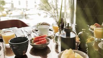 Daily buffet breakfast (EUR 21 per person)