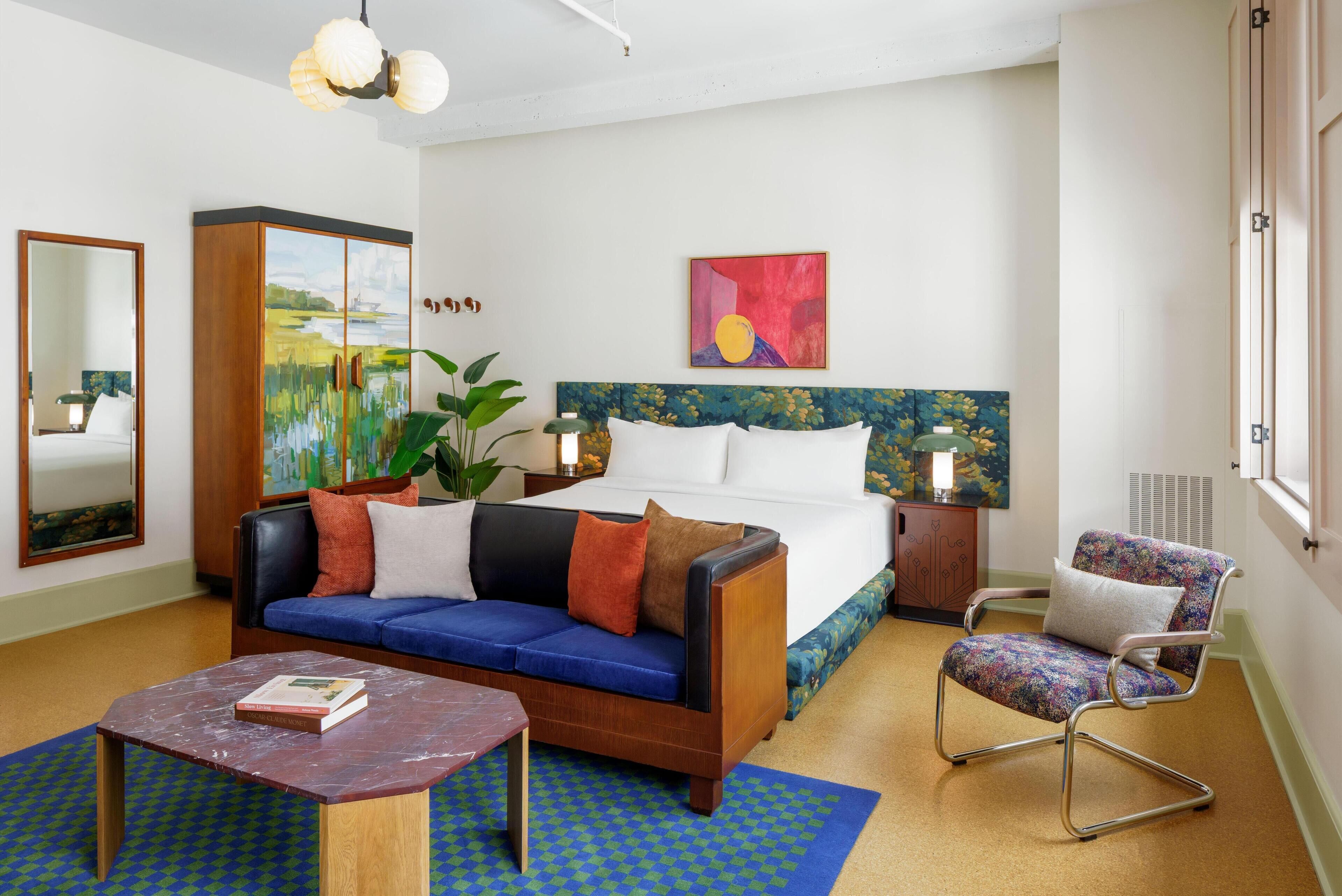 Lakens van Egyptisch katoen, luxe beddengoed, een minibar