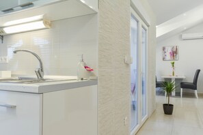 Penthouse Luxe, 2 chambres, vue mer | Cuisine privée