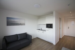 Suite, 1 habitación | Tabla de planchar con plancha, wifi gratis, ropa de cama
