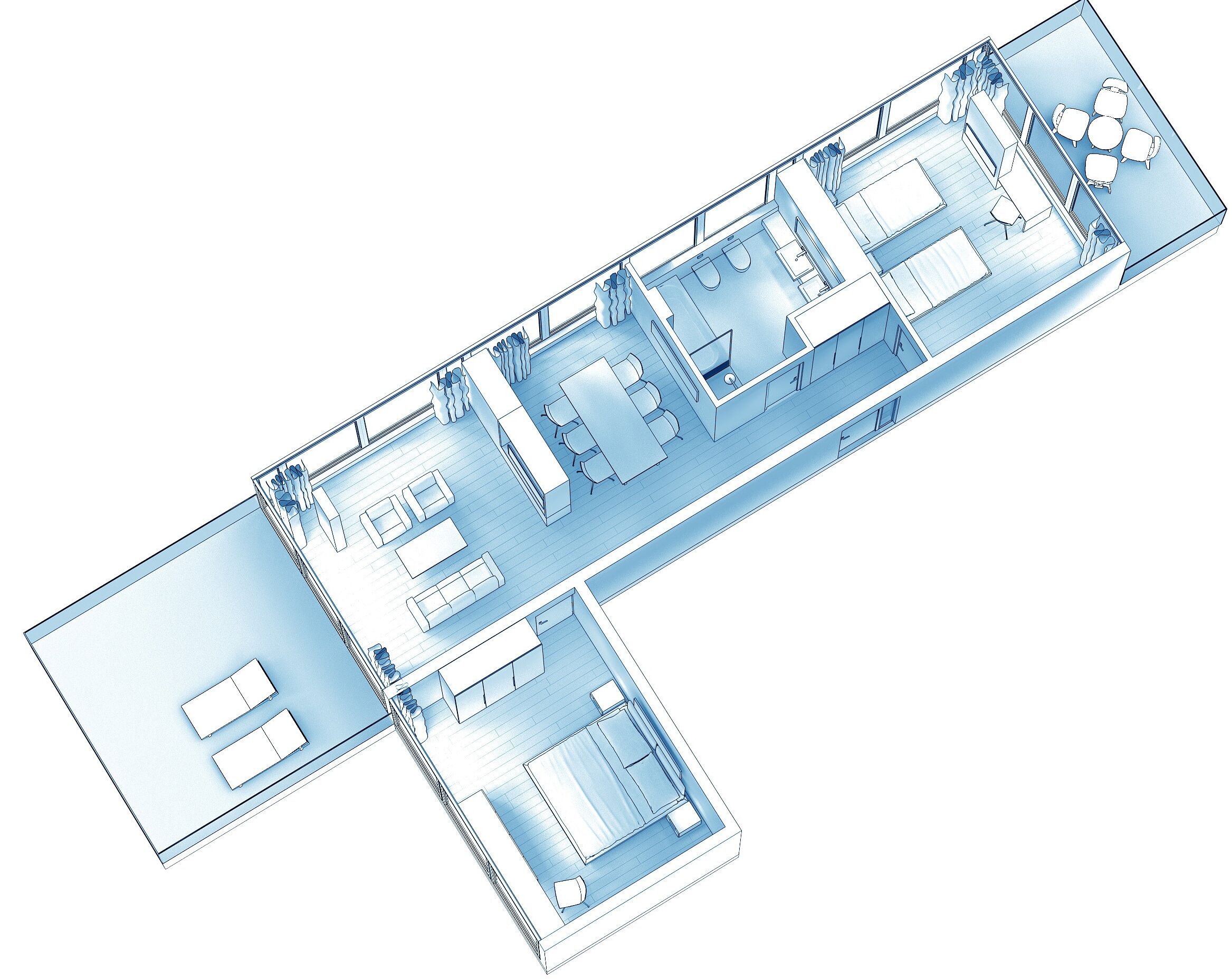 deluxe penthouse suite | floor plan