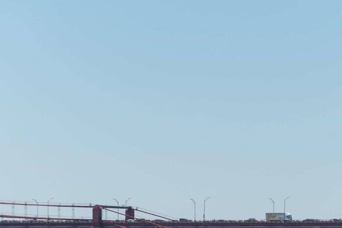 A bridge with a clear sky.