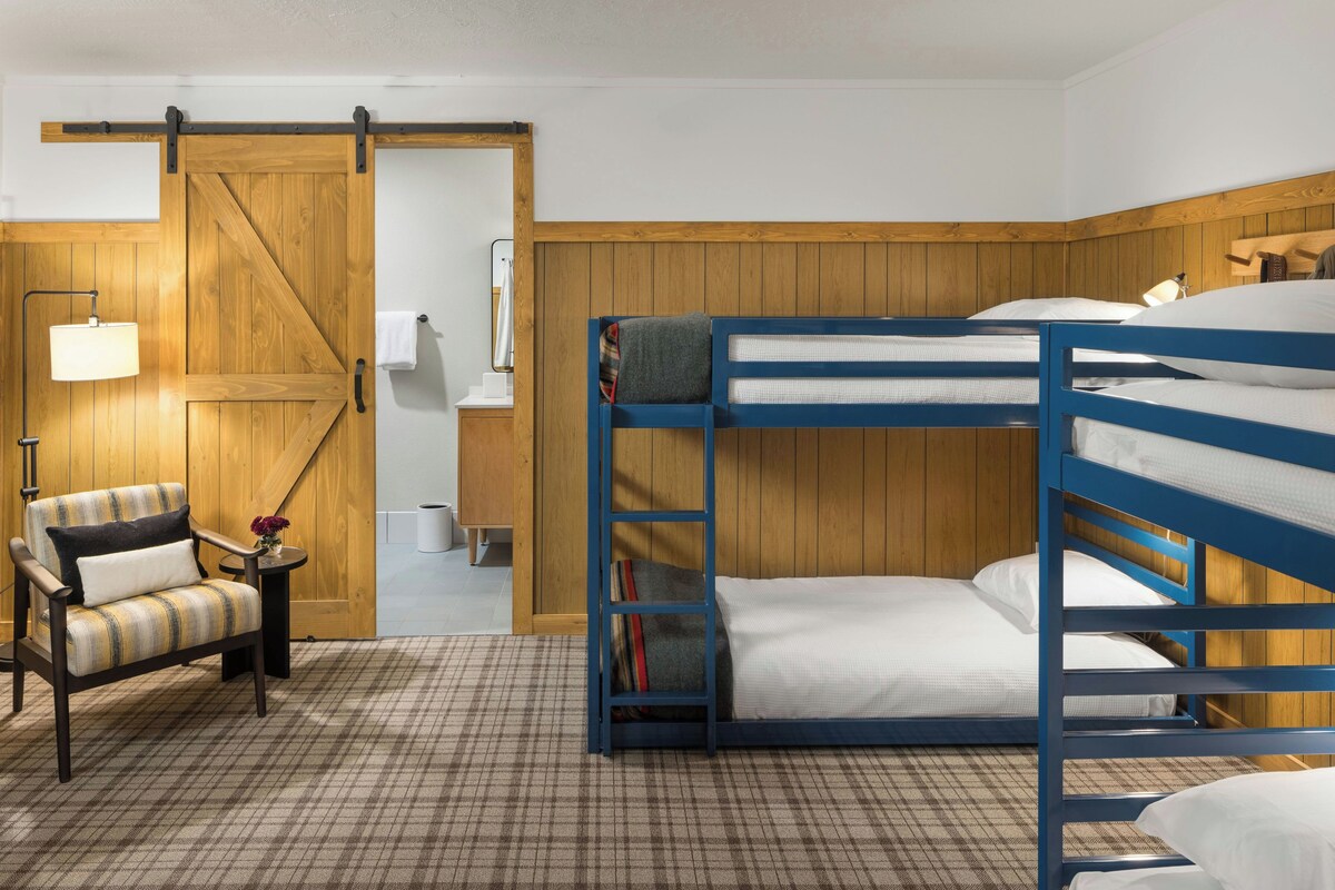 Room (Two Bunk Adventure Camp) | In-room safe, desk, laptop workspace, blackout drapes