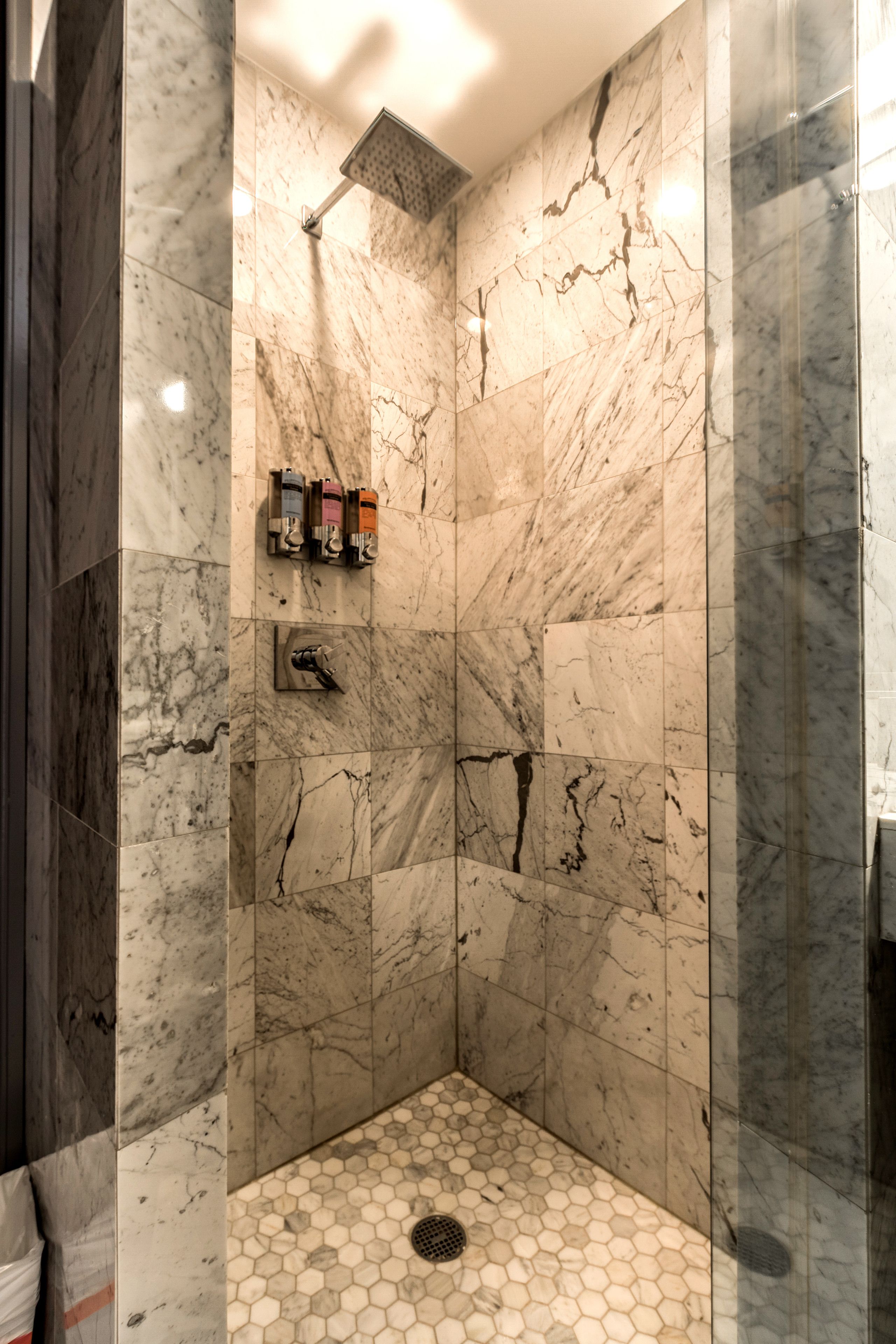 shower, rainfall showerhead, eco-friendly toiletries, hair dryer