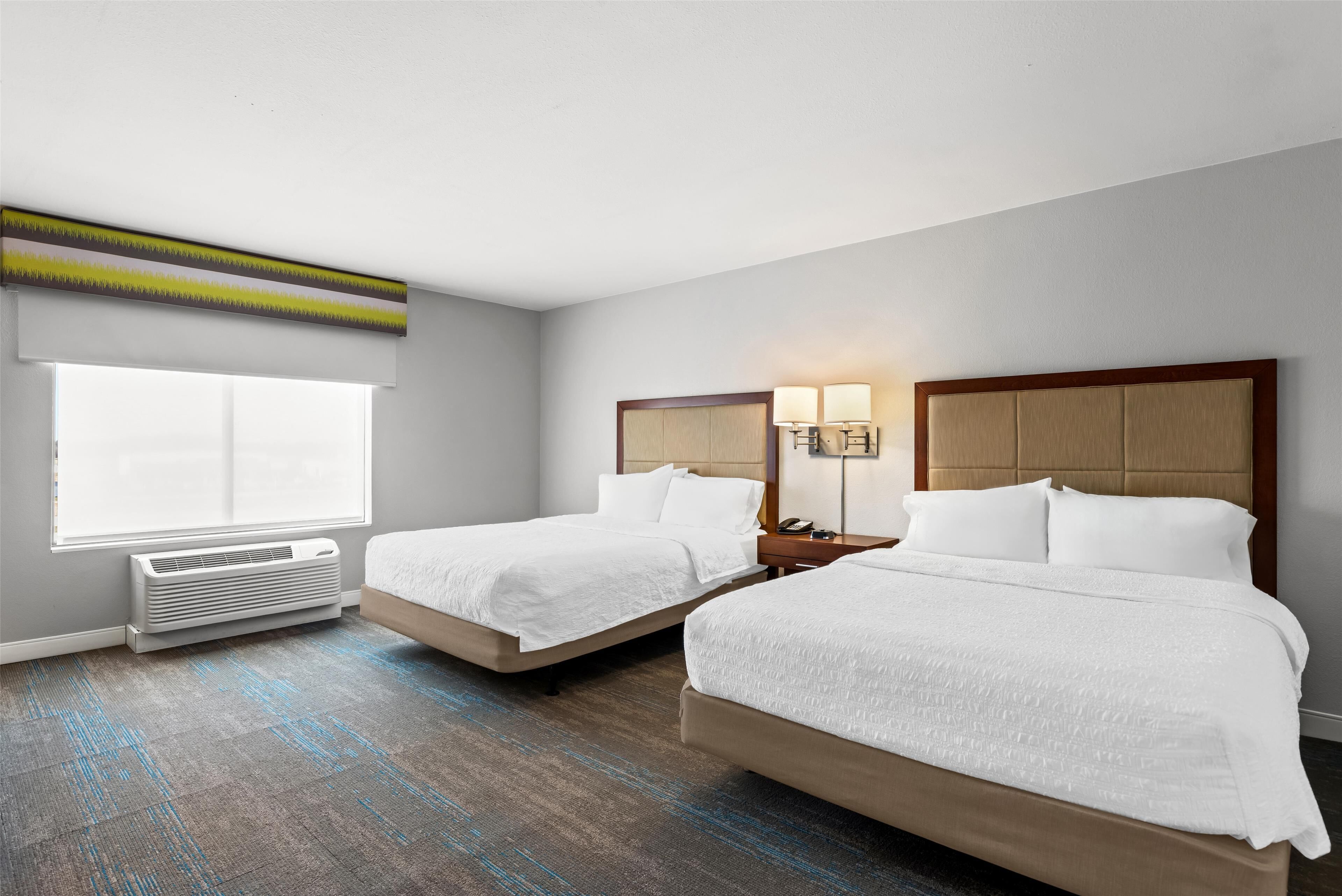 room, 2 queen beds, accessible, non smoking | in-room safe, desk, cots/infant beds, free wifi