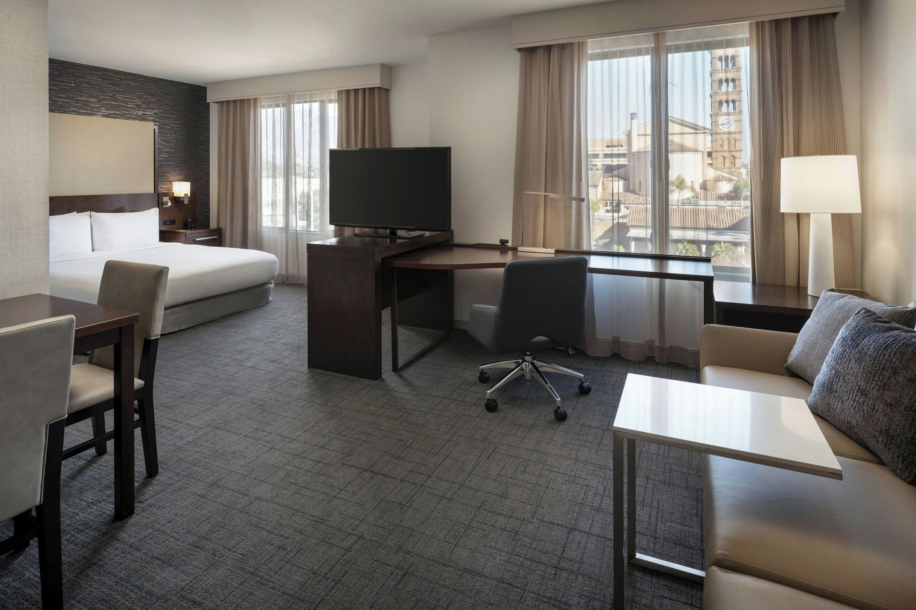 1 bedroom, desk, laptop workspace, iron/ironing board