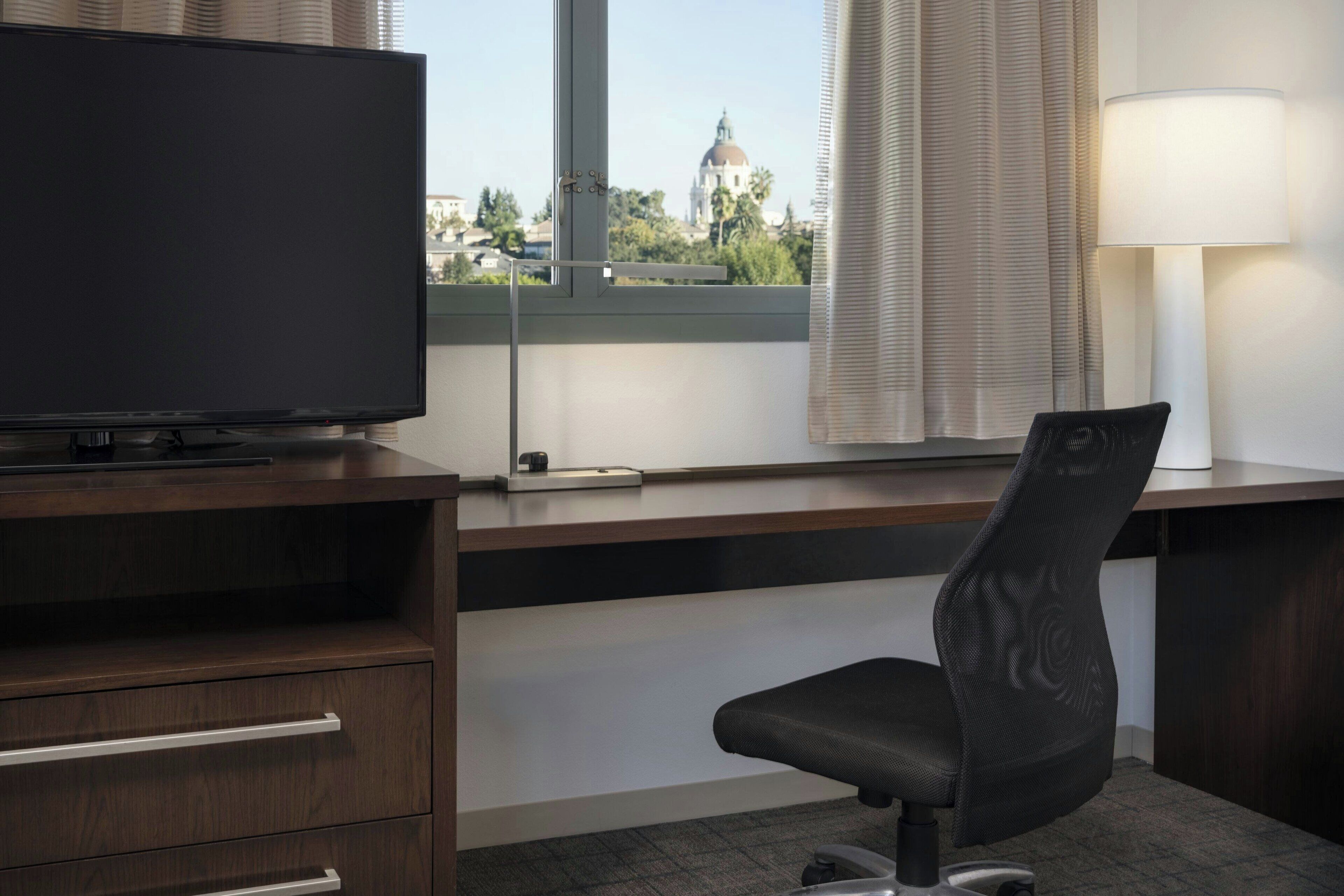 1 bedroom, desk, laptop workspace, iron/ironing board