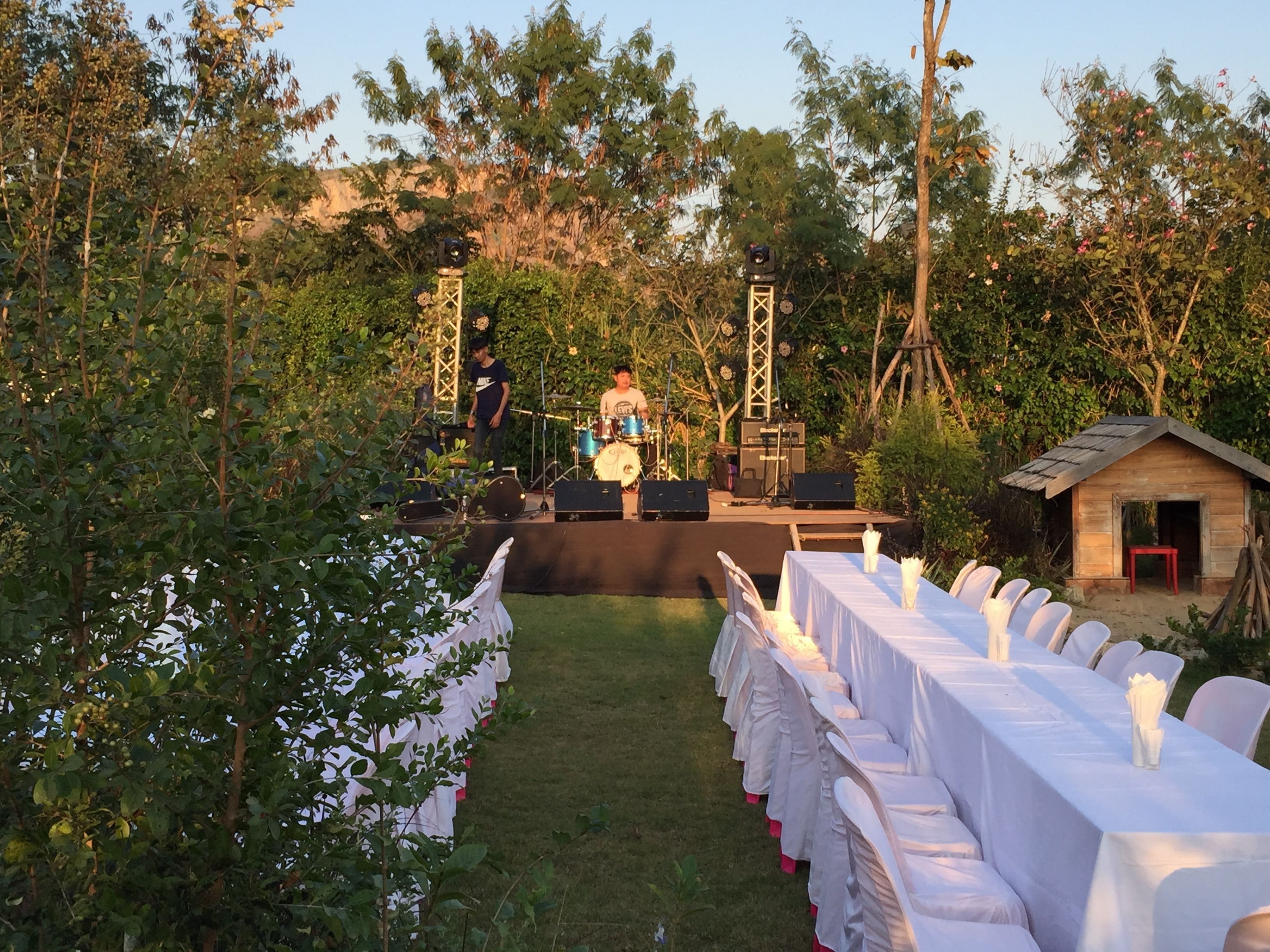 outdoor wedding area