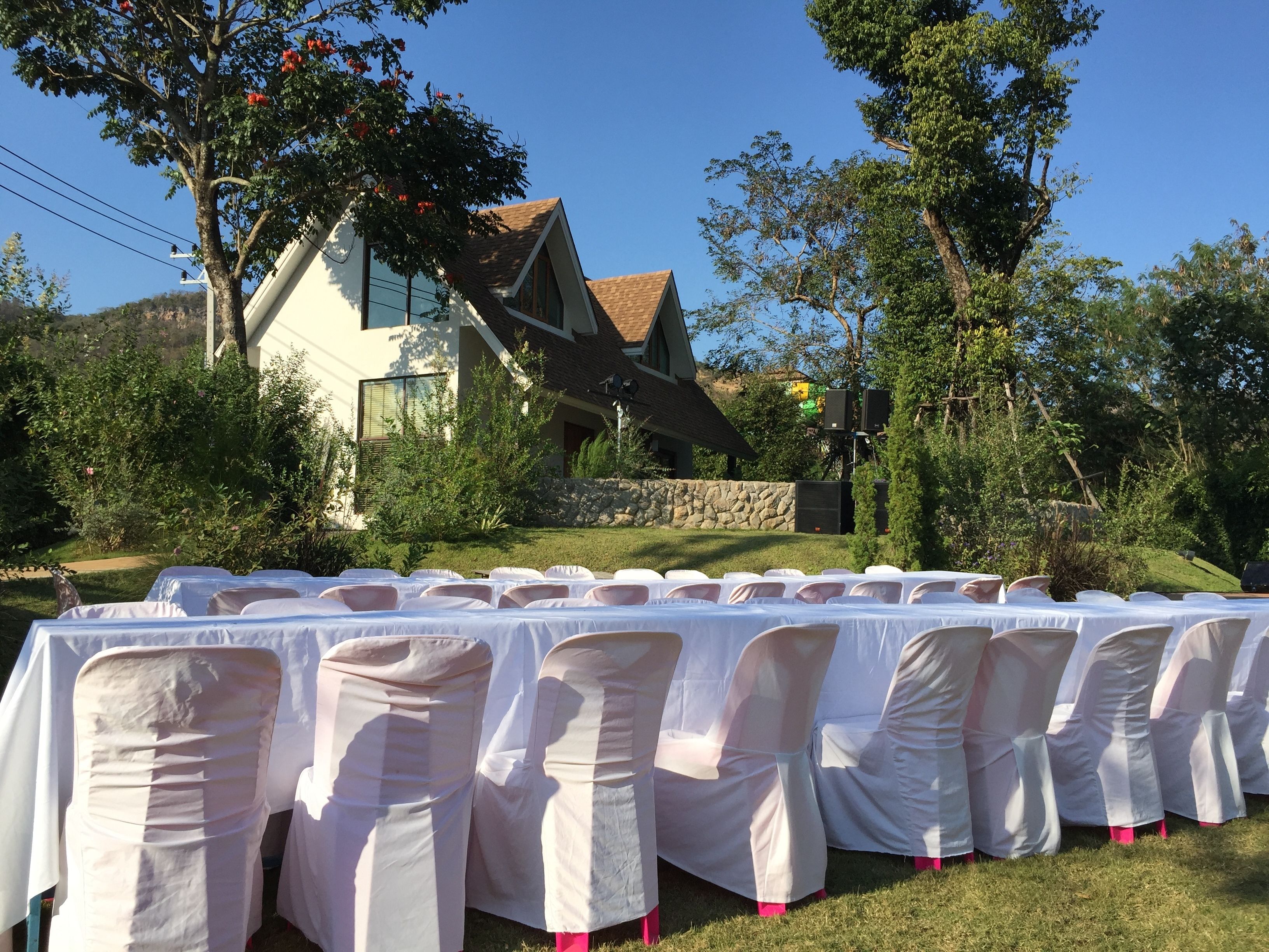 outdoor wedding area