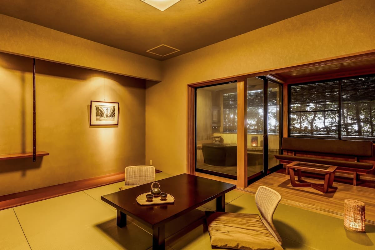 Superior Japanese Style 3-pax Room with Open-air Bath, Non-Smoking | 1 bedroom, in-room safe, desk, iron/ironing board
