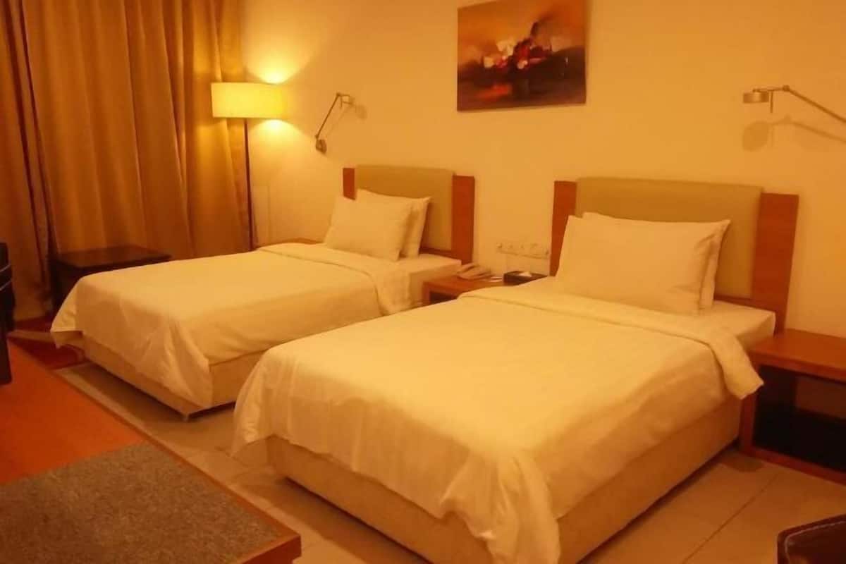 In-room safe, desk, laptop workspace, iron/ironing board
