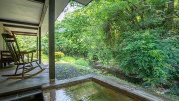 Japanese Western Style Room(10 Tatami-mats) with Private Opan-air Bath, Annex , Mountain View | View from room