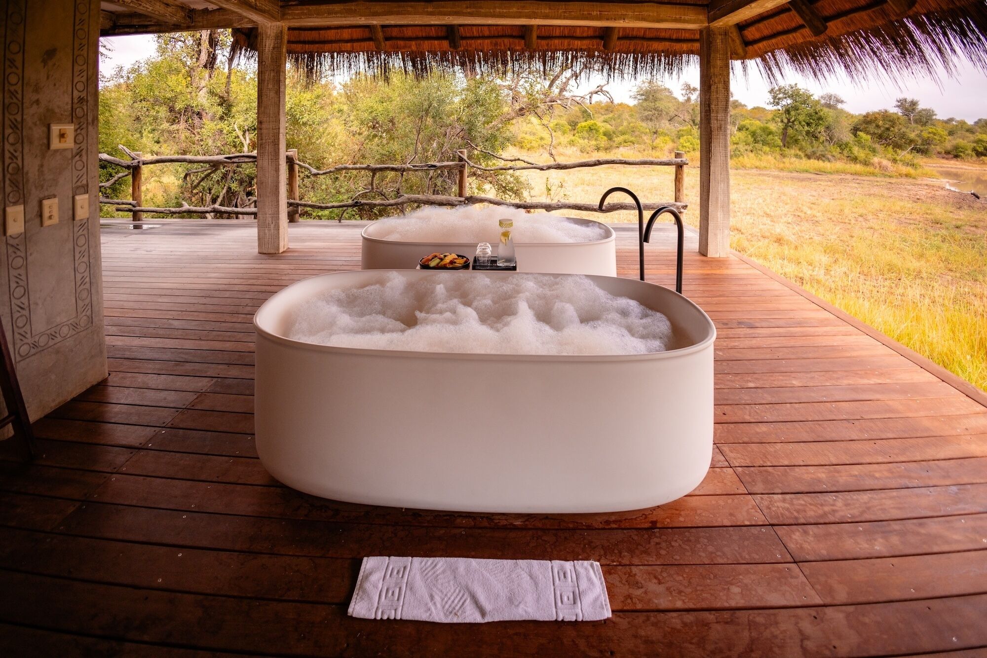 Hot tub, body treatments, hot stone massages, body wraps, body scrubs