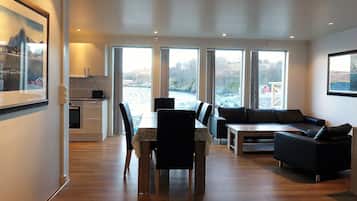 Apartment, 3 Bedrooms, Sea View | Living area | Flat-screen TV
