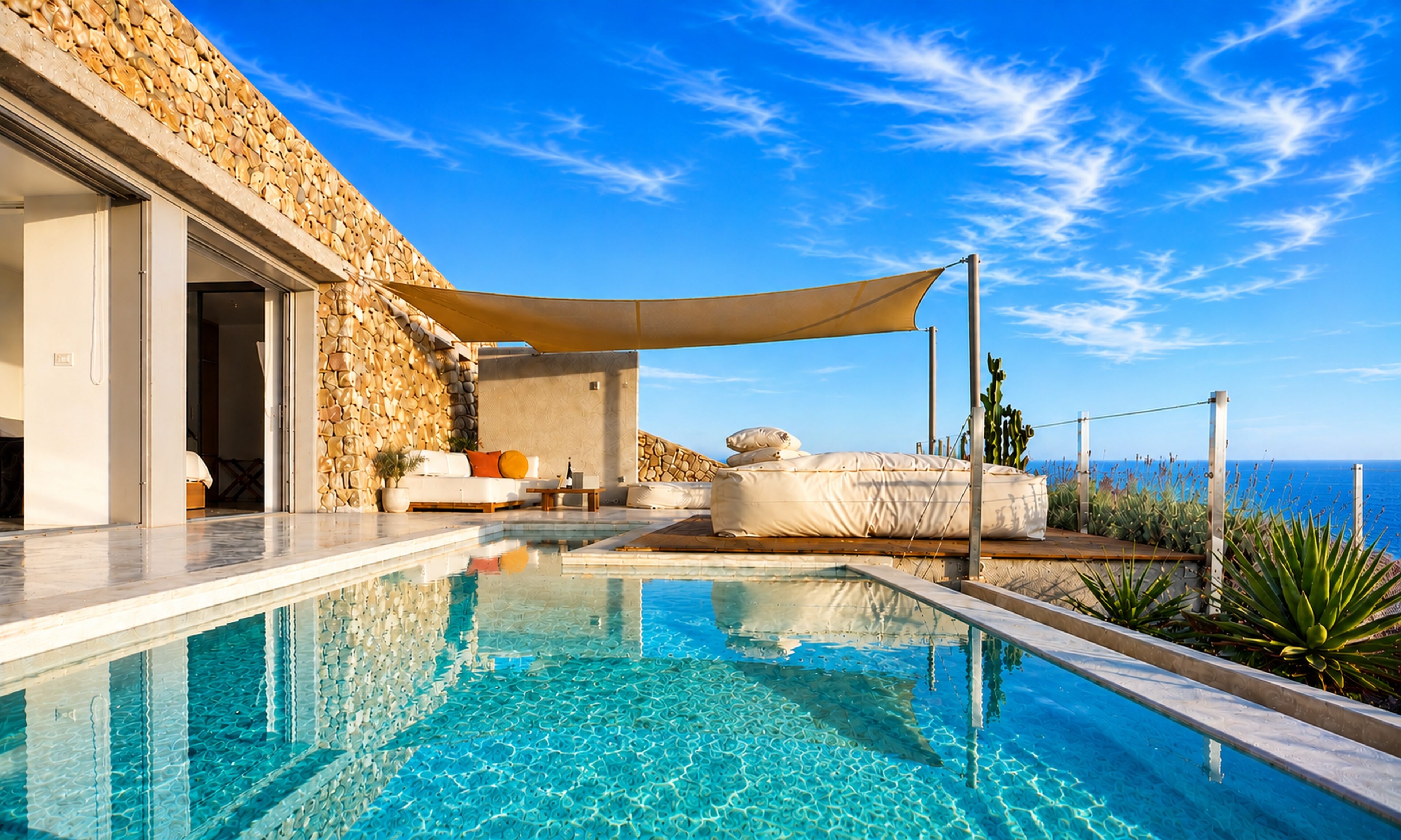 5 outdoor pools, pool umbrellas, sun loungers