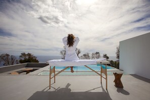 Salas de tratamiento para parejas, tratamientos corporales, aromaterapia