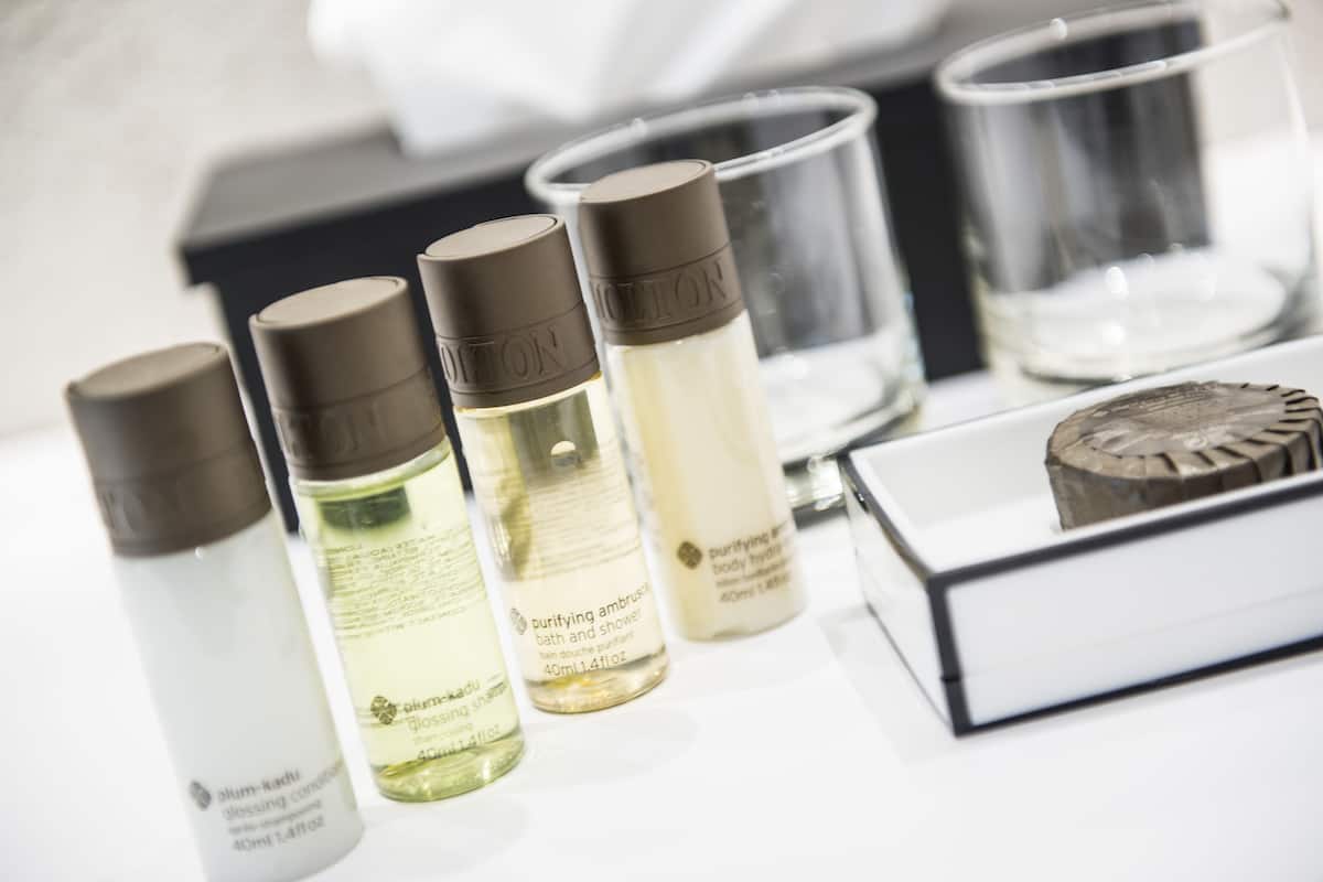 free toiletries, hair dryer, bathrobes, slippers